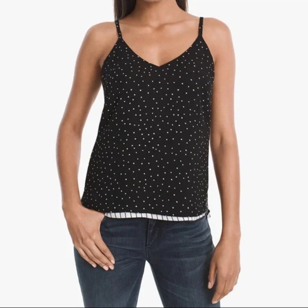 ♣️EUC‼️ REVERSIBLE White House Black Market Camisole - SO CUTE! - Size Small✨✨✨